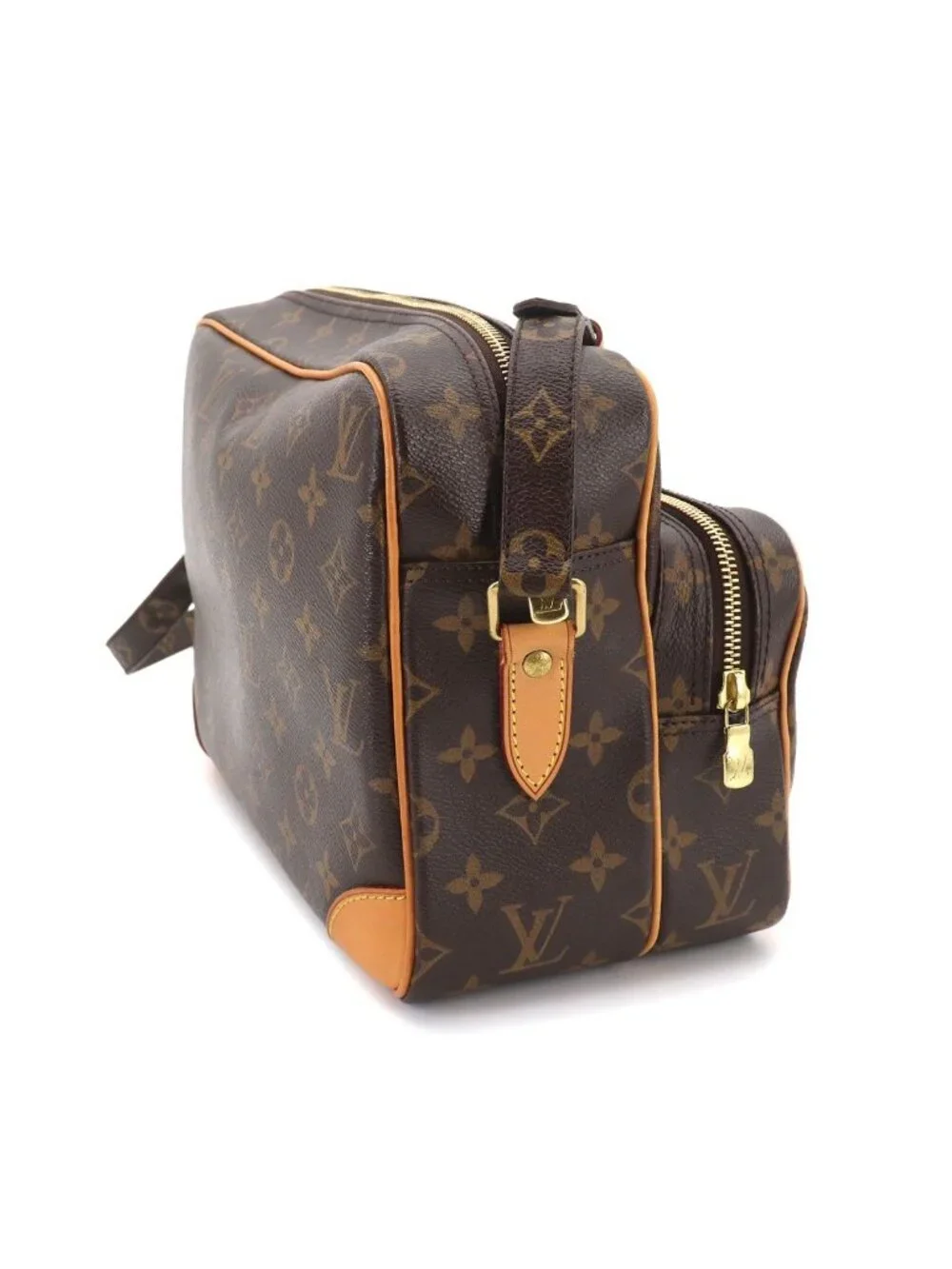 Louis Vuitton Monogram Nile Shoulder Bag Brown Gold